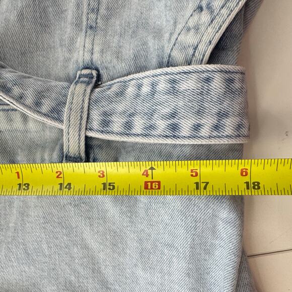 Gap Acid Wash Short Sleeve Denim Belted Romper/Jumper Size 16 NEW - Picture 8 of 13